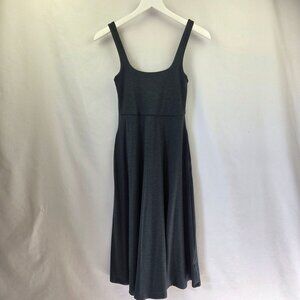Quince Flowknit Breeze Fit & Flare Dress Heather Green XS